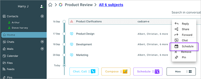 Conversation ScheduleMail