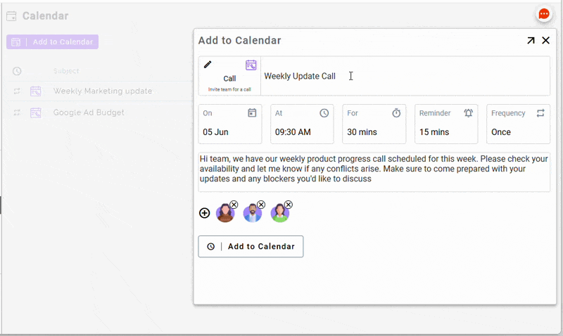 CalendarShortCuts